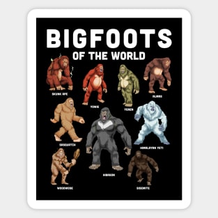 Bigfoots of the World Magnet